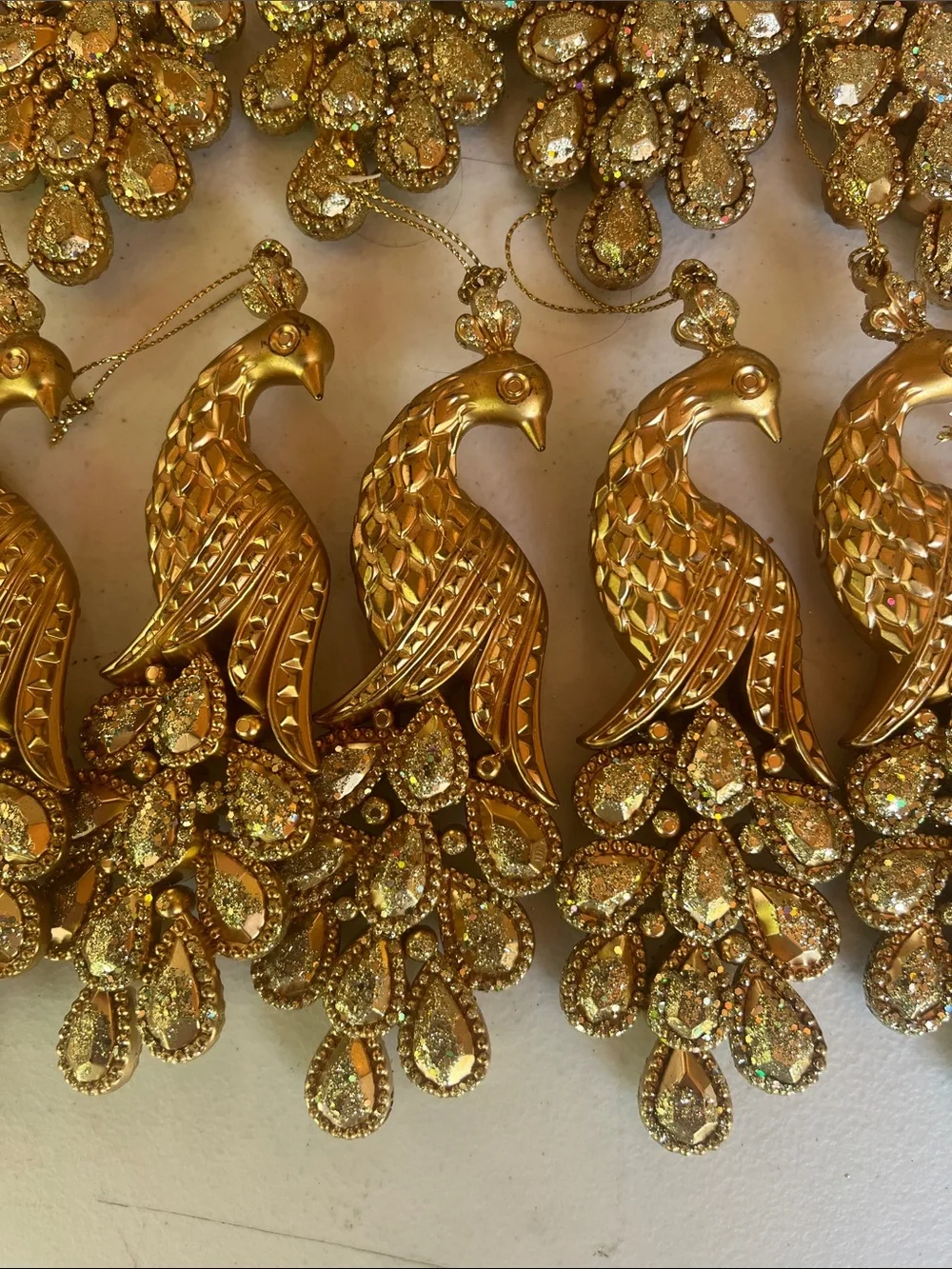 Vintage Pier 1 Imports Peacock Ornaments